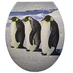 Wc tető duroplast műanyag pingvines.